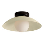 Arundel Orb Surface Mount - Blackened Brass Canopy / Bone Shade