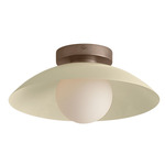 Arundel Orb Surface Mount - Pewter Canopy / Bone Shade