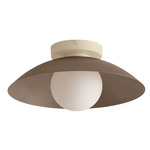 Arundel Orb Surface Mount - Bone Canopy / Pewter Shade