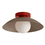 Arundel Orb Surface Mount - Oxide Red Canopy / Pewter Shade