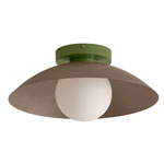 Arundel Orb Surface Mount - Reed Green Canopy / Pewter Shade