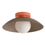 Arundel Orb Surface Mount - Peach Canopy / Pewter Shade