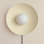 Arundel Orb Surface Mount - Patina Brass Canopy / Bone Shade
