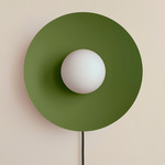 Arundel Orb Surface Mount - Blackened Brass Canopy / Reed Green Shade