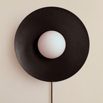 Arundel Orb Surface Mount - Bone Canopy / Blackened Brass Shade