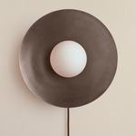 Arundel Orb Surface Mount - Bone Canopy / Pewter Shade
