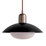 Arundel Mushroom Pendant - Pewter / Black Shade