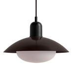Arundel Mushroom Pendant - Black / Blackened Brass Shade