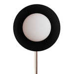 Arundel Mushroom Surface Mount - Blackened Brass Canopy / Black Shade
