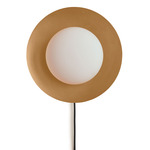 Arundel Mushroom Surface Mount - Oxide Red Canopy / Brass Shade