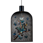 Curio Medium Pendant - Black / Butterfly
