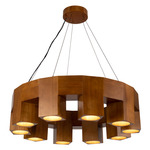 Bosco Chandelier - Natural Oak / Frosted