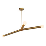 Calla Chandelier - Brushed Gold / Matte Opal
