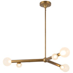 Reese Chandelier - Vintage Brass / Opal