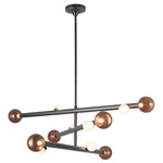Reese Tiered Chandelier - Urban Bronze / Amber
