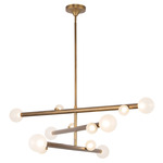 Reese Tiered Chandelier - Vintage Brass / Opal