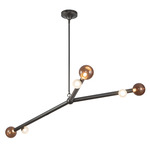 Reese Chandelier - Urban Bronze / Amber