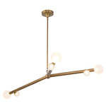 Reese Chandelier - Vintage Brass / Opal