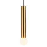 Calla Pendant - Brushed Gold / Matte Opal