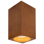 Bosco Ceiling Flush Light - Natural Oak / Frosted