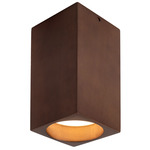 Bosco Ceiling Flush Light - Walnut / Frosted