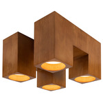 Bosco 12615 Ceiling Flush Light - Natural Oak / Frosted