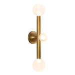 Reese Bathroom Vanity Light - Vintage Brass / Opal