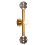 Reese Bathroom Vanity Light - Vintage Brass / Smoked