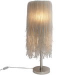 Crystal Reign Table Lamp - Polished Nickel / Off White