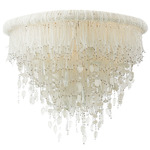 Crystal Reign Ceiling Light - Polished Nickel / Off White