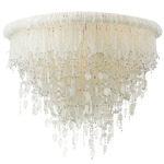 Crystal Reign Ceiling Light - Polished Nickel / Off White