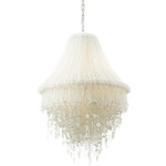 Crystal Reign Pendant - Polished Nickel / Off White
