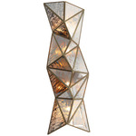 Geo Gem Wall Sconce - Brass / Antique Mercury Pane