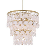 Nova Mara Chandelier - Legacy Brass / Alabaster