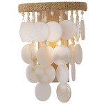 Aurelias Cove Wall Sconce - Autumn White / Natural