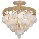 Aurelias Cove Semi Flush Ceiling Light - Autumn White / Natural