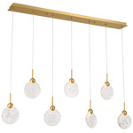 Briselle Linear Pendant - Legacy Brass / Clear