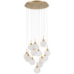 Briselle Pendant - Legacy Brass / Clear