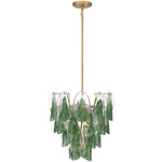 Verla Crest Pendant - Legacy Brass / Green