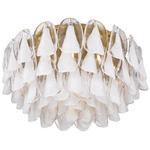 Verla Crest Ceiling Light - Legacy Brass / White