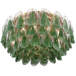 Verla Crest Ceiling Light - Legacy Brass / Green