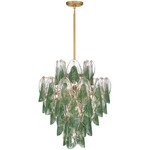 Verla Crest Pendant - Legacy Brass / Green