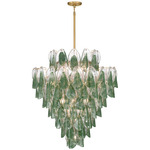 Verla Crest Pendant - Legacy Brass / Green