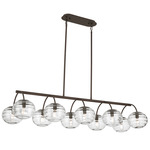 Lenora Linear Chandelier - Dark Bronze / Clear