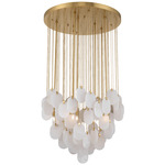 Velisse Pendant - Legacy Brass / Alabaster