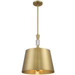 Baratti Pendant - Soft Brass / Crystal