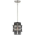 Presten Mini Pendant - Brushed Nickel / Coal