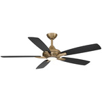 Dyno Ceiling Fan with Light - Brushed Brass / Coal / White
