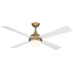 ORB Ceiling Fan with Light - Brushed Brass / White / Frosted White
