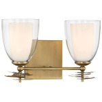 Elowen Bathroom Vanity Light - Legacy Brass / Clear / Etched Glass